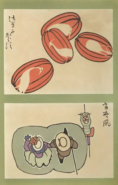 Ōyō Sketchbook (Ōyō manga) Pl.59 by Ogino Issui, 1903 — digital art print download