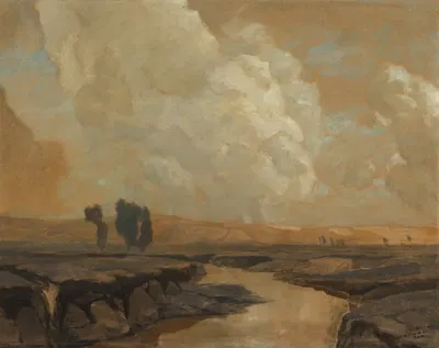Gewitter im Moor mit Wolkenschatten by Ludwig Dill, 1904 — digital art print download