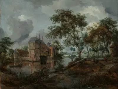 Das Schloss von Ootmarsum by Meindert Hobbema — digital art print download