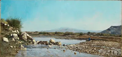 На берегу Дюранс by Поль-Камиль Гигу, 1871 — digital art print download