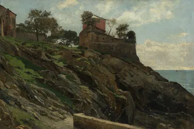Пейзаж у Нерви by Пауль фон Равенштейн, 1882 — digital art print download