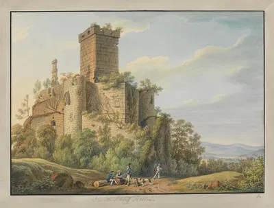 Burg Rötteln bei Lörrach by Philipp Jakob Becker — digital art print download