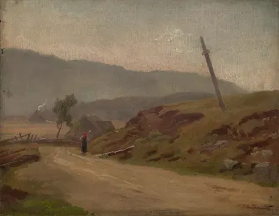 Улица в долине Бернау by Филипп Рёт, 1863 — digital art print download