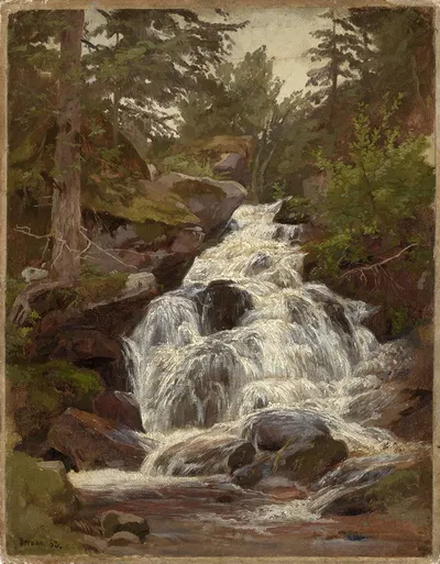 Водопад в Бернау by Филипп Рёт, 1862 — digital art print download