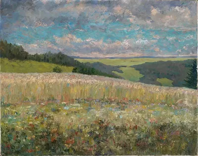 Летний пейзаж у Лаутербаха в Оберхессене by Роберт Энгельгорн, 1912 — digital art print download