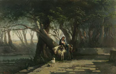 Sosta in un'albereta by Telemaco Signorini — digital art print download
