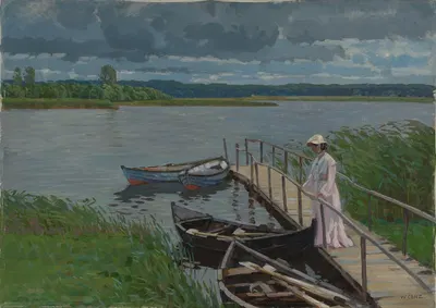 Причал на Кёплинзее на Узедоме by Уолтер Конц, 1904 — digital art print download