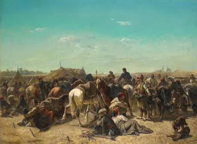 Османский лагерь by Адольф Шрайер — digital art print download