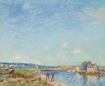 Le Loing à Saint-Mammès by Alfred Sisley, 1884 — digital art print download