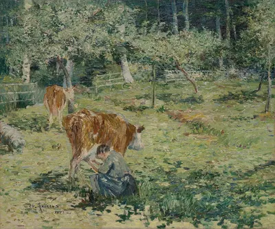 En Normandie by Charles Angrand, 1883 — digital art print download