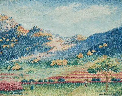 Пейзаж с маленькими мавританскими горами by Анри-Эдмон Кросс, 1909 — digital art print download