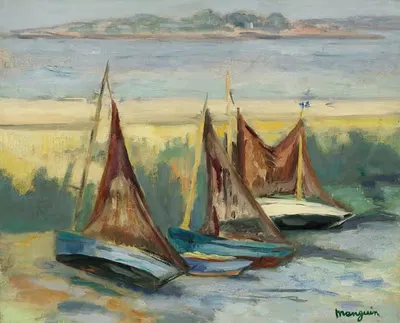 Парусники на отливе by Анри Мангин, 1931 — digital art print download