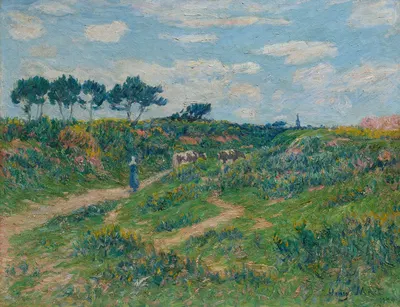 Дорога в Ланд, Бретань by Генри Морет, 1904 — digital art print download