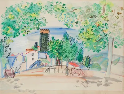 Vue de la Tour de Vernet-les-Bains by Raoul Dufy — digital art print download