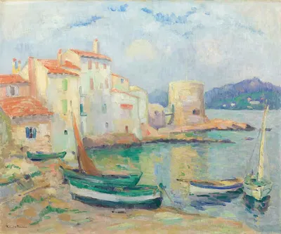 Vieux port de Saint-Tropez by Robert Antoine Pinchon — digital art print download
