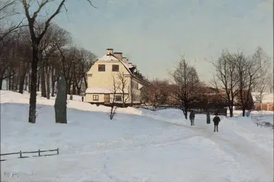 Зима. Скеппсхольмен, Стокгольм by Альфред Бергстрём, 1888 — digital art print download