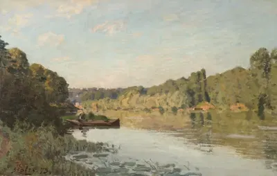 Landscape from Bougival by Alfred Sisley, 1873 — digital art print download