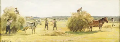Haymaking by Berndt Lindholm — digital art print download