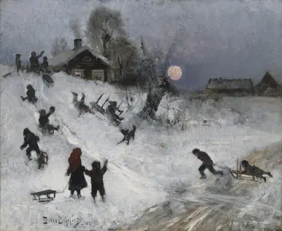 Катание на санях by Бруно Лильефорс, 1882 — digital art print download