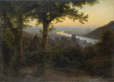 The Castle of Heidelberg by Carl Dahl, 1838 — digital art print download