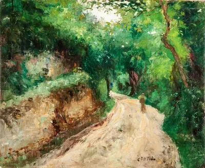 Hollow Road, Fountainebleau by Carl Fredrik Hill, 1876 — digital art print download