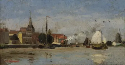 Голландский морской порт by Карл Сканберг, 1875 — digital art print download