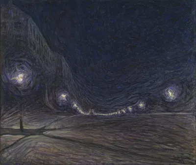 Hornsgatan by Night by Eugène Jansson, 1902 — digital art print download