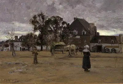 Рыночная площадь, Конкарно by Йохан Эриксон, 1880 — digital art print download