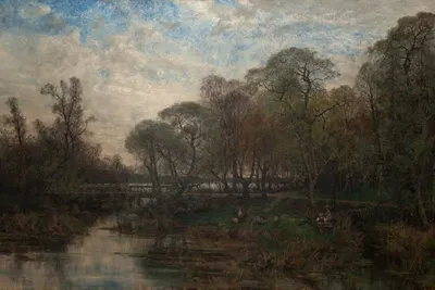 Landscape with Water and Trees by Oscar Törnå, 1883 — digital art print download