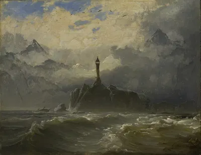 Морской пейзаж by Педер Бальке, 1849 — digital art print download