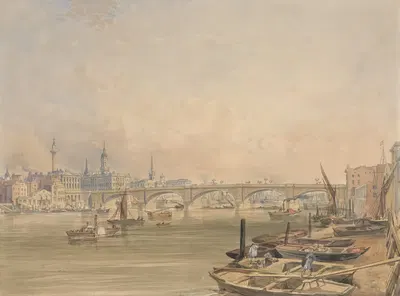 Вид на Лондонский мост by Эдмунд Уокер, 1858 — digital art print download