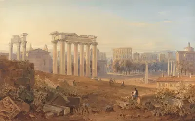 Вид на Форум в Риме by Хью Уильям Уильямс, 1828 — digital art print download