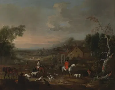 Реверенды Джеммет Браун на встрече лисиц by Питер Тиллеманс, 1730-1732 — digital art print download