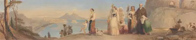 Праздник Святого Антония, залив Неаполя by Томас Уинс — digital art print download