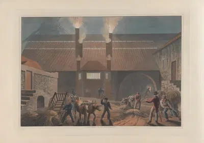 Exterior of the Boiling-House by William A. V. Clark, 1823 — digital art print download