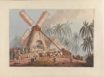 The Mill-Yard by William A. V. Clark, 1823 — digital art print download
