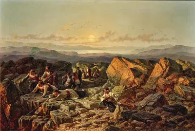 Засада в черногорских горах by Карл Хаас, 1874 — digital art print download