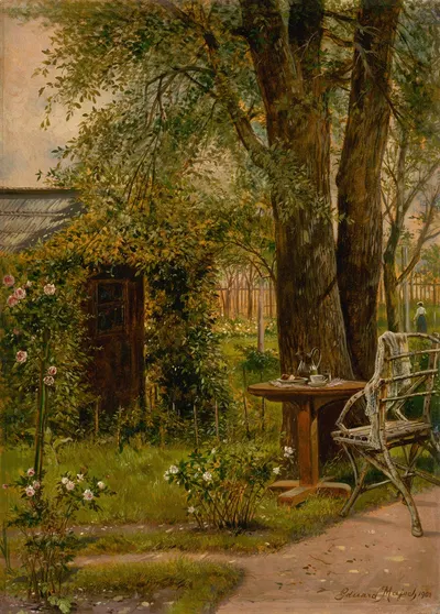 Сад с столом by Эдуард Майш, 1902 — digital art print download