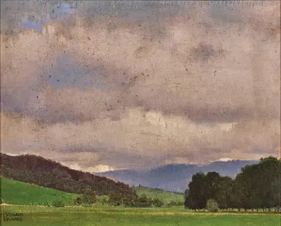 Landschaft in Niederösterreich by Ferdinand Brunner — digital art print download