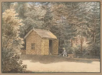 Син Виктор в парке в Русовцах by Генриетта Одескальчи, 1836 — digital art print download