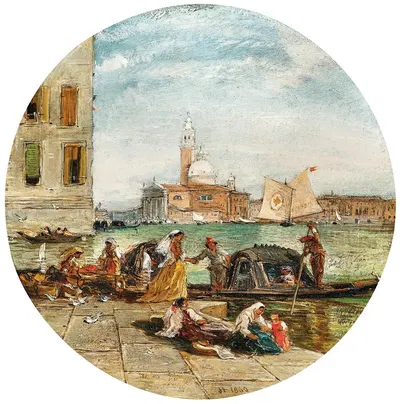 Venice, a view of San Giorgio Maggiore by James Holland, 1860 — digital art print download