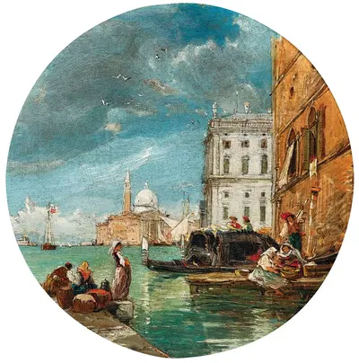 Venice, 'La Giudecca Venezia' by James Holland, 1860 — digital art print download