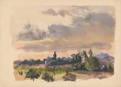 Dedinská krajina by Ján Novák, 1940–1944 — digital art print download