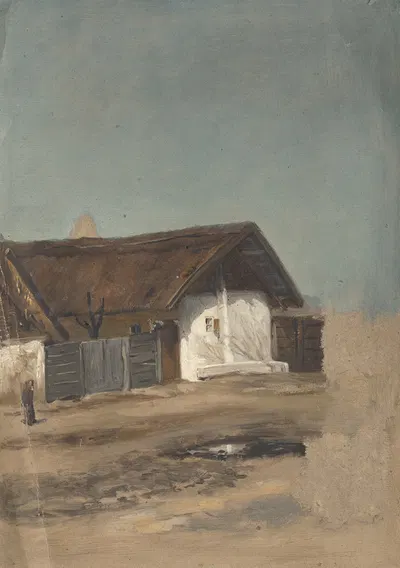 Деревенский дом by Ян Новопаcky, 1860 — digital art print download