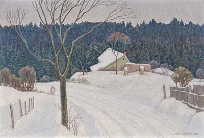 Зима у Кэферкрейцвальдхена by Макс Карер, 1935 — digital art print download