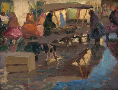 Study from a Marketplace by Jozef Teodor Mousson, 1925 — digital art print download