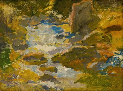 Лесной ручей by Александр Кубиный, 1900 — digital art print download