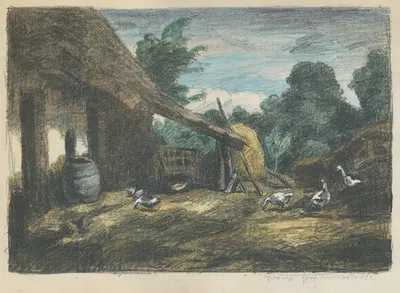 Седляцкий двор с птицей by Белла Ивани-Грюнвальд, 1930 — digital art print download