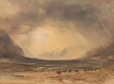 The Head of Glencoe, North Argyll, Scotland by Copley Fielding, 1823 — digital art print download