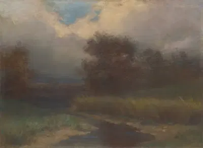 У ручья by Фелициан Мочик, 1910 — digital art print download